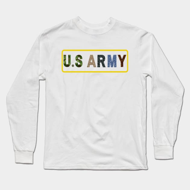 us army camouflage Long Sleeve T-Shirt by kickstart